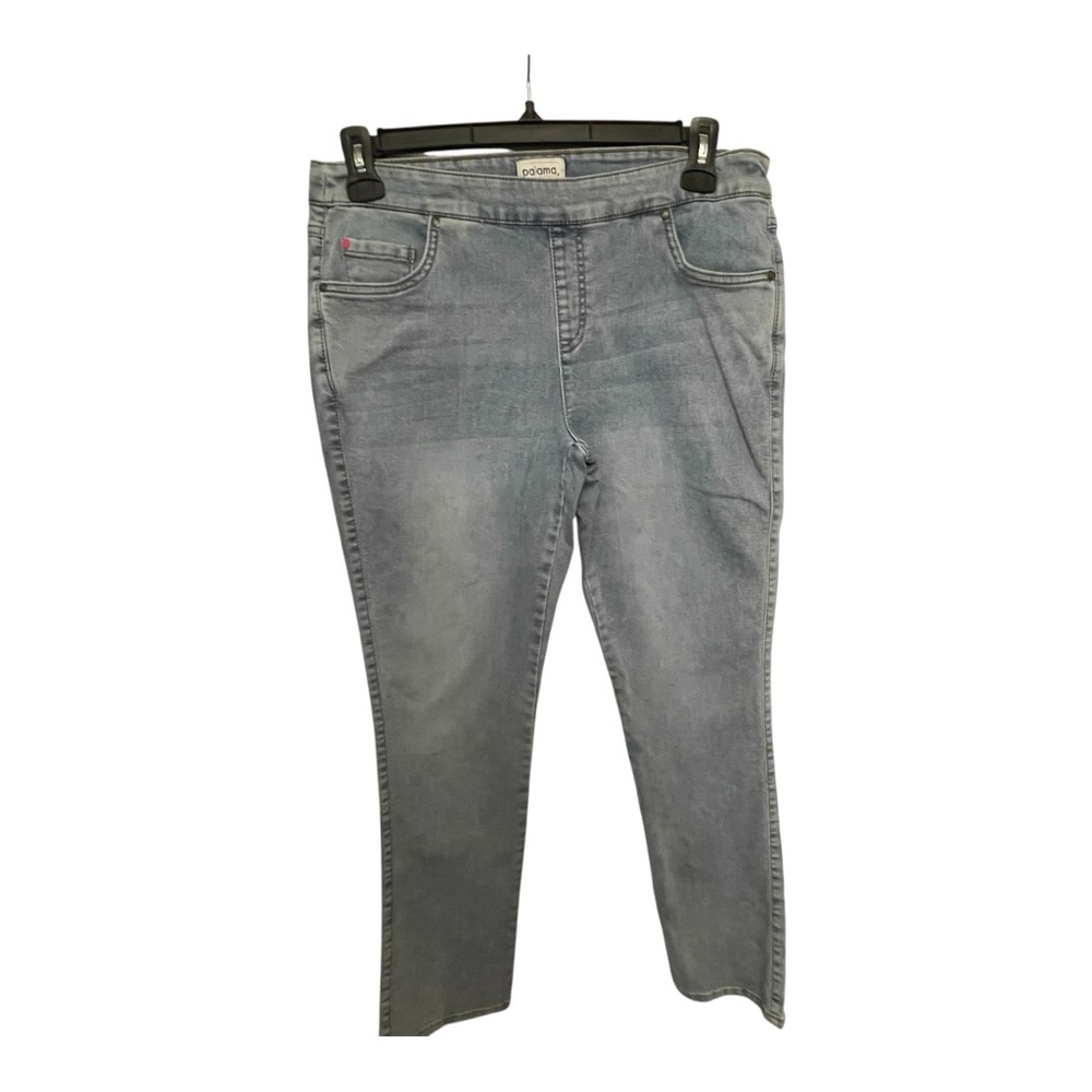 Blue Straight Leg Jeans with Stretch